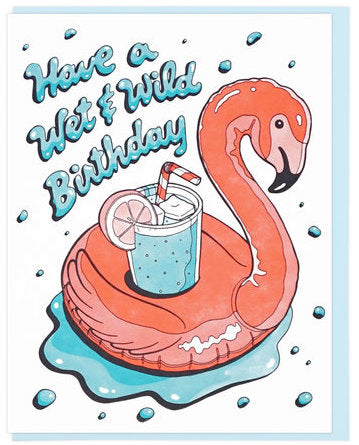 Wet & Wild Birthday - Lucky Horse Press Greeting Card - Ottawa, Canada