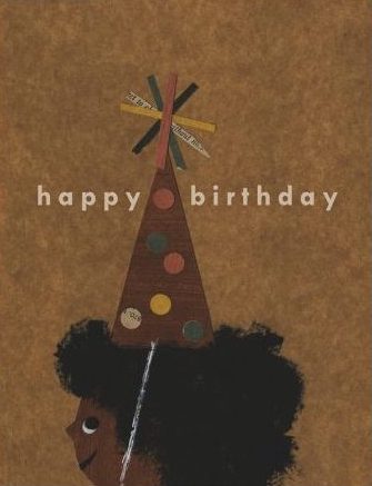 Afro Birthday - Red Cap Greeting Card - Ottawa, Canada