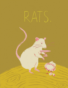 Rats - Red Cap Greeting Card - Ottawa, Canada