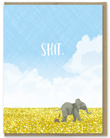 Elephant Shit Greeting Card