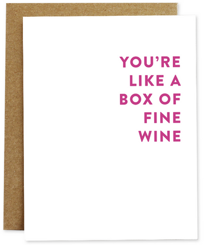 Box Of Fine Wine Greeting Card