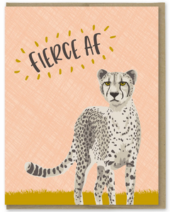 Fierce AF Cheetah Greeting Card