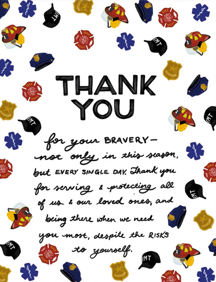 First Responder Thank You Greeting Card