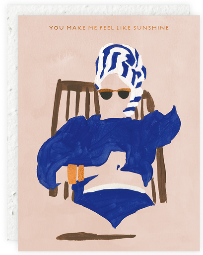 Girl In Chair Greeting Card