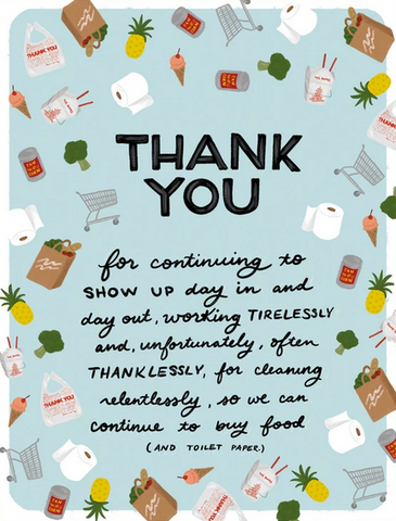 Grocery and Restaurant Thank You Greeting Card