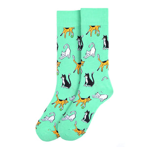Playful Cats Socks - Large Sizing