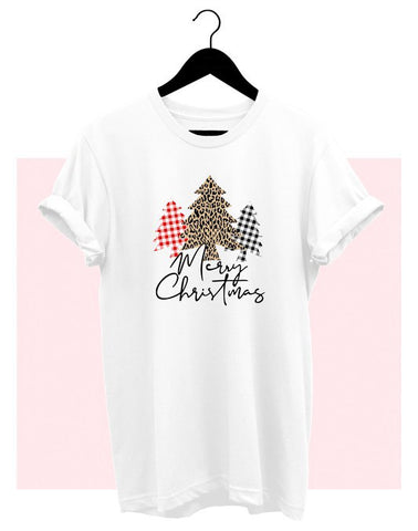 Merry Christmas Trees T-Shirt White