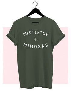 Mistletoe And Mimosas T-Shirt Green