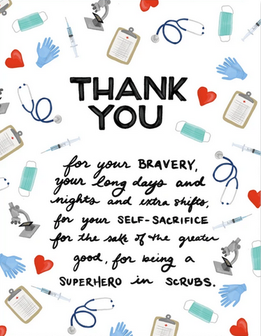 Medical Personnel Thank You Greeting Card