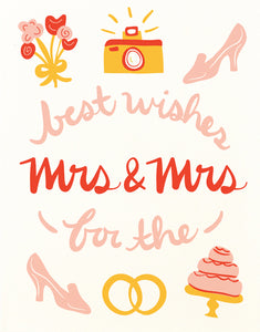 Best Wishes Mrs and Mrs Greeting Card