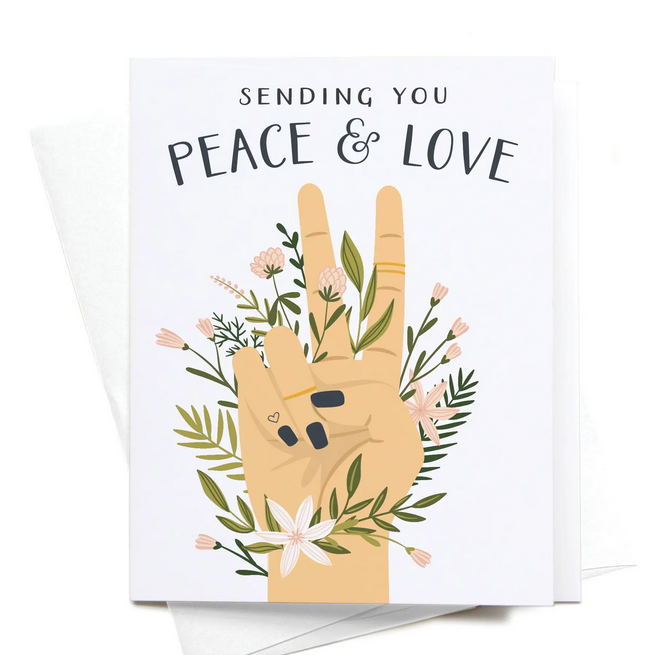 Sending You Peace And Love Greeting Card