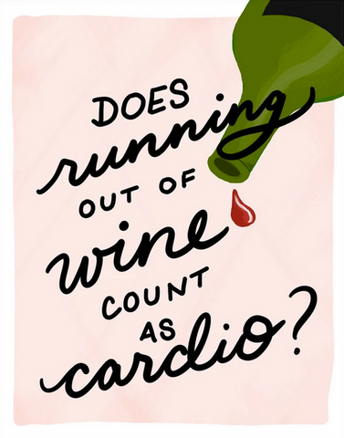 Running Out Of Wine Greeting Card