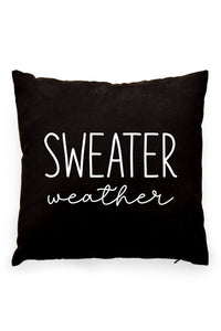 Sweater Weather Pillow Cover Black