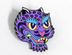 Purple Tiger Enamel Pin