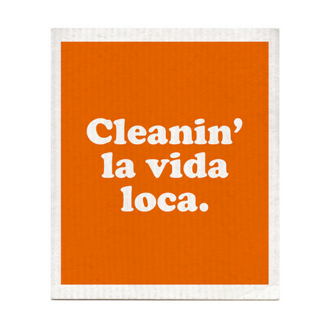 Cleanin' La Vida Loca Swedish Dishcloth