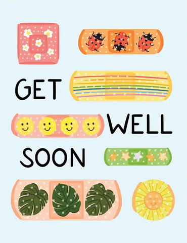 Get Well Bandages Greeting Card