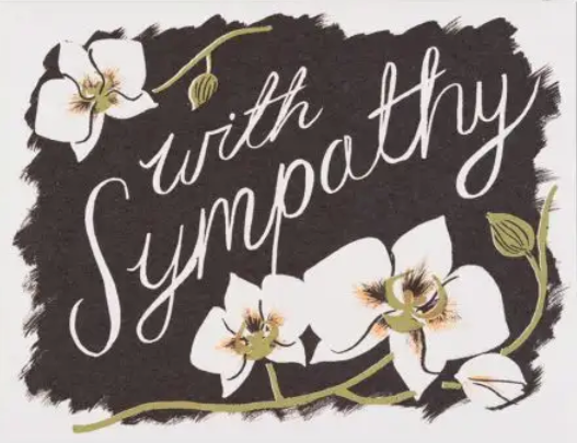 Sympathy Orchids Greeting Card