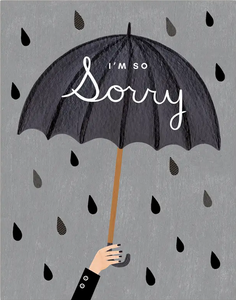 So Sorry Umbrella Greeting Card