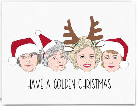 Golden Christmas Greeting Card