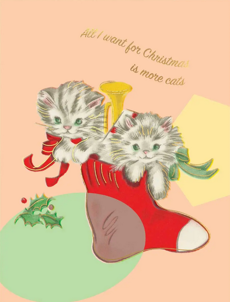 Christmas Cats Greeting Card