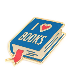 I Heart Books Enamel Pin