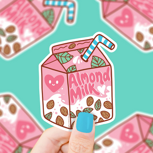 Almond Milk Carton Sticker
