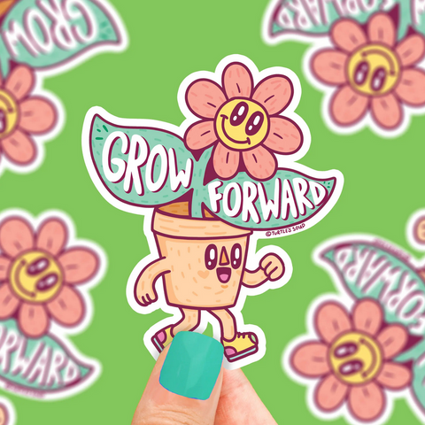 Grow Forward Sticker