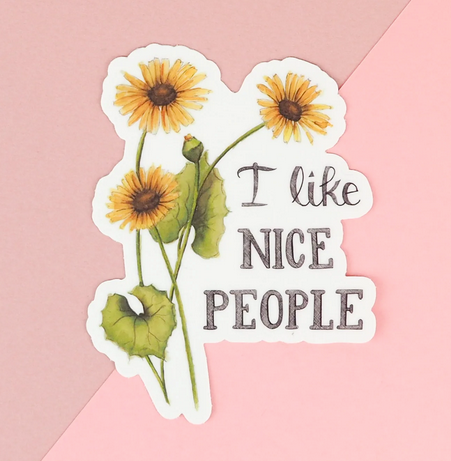 I Like Nice People Sticker