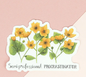 Semi-Professional Procrastinator Sticker