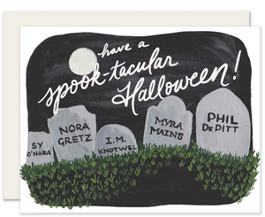 Halloween Tombstones Greeting Card