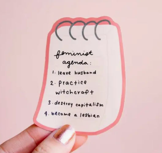 Feminist Agenda Sticker