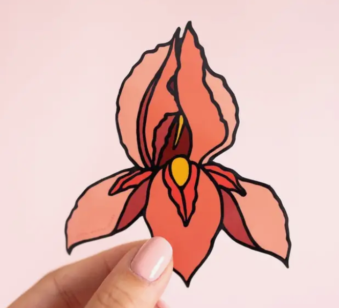 Pussy Flower Sticker