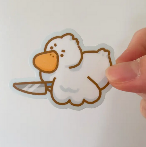 Angry Duck Sticker