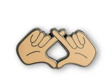 XO Hands Enamel Pin